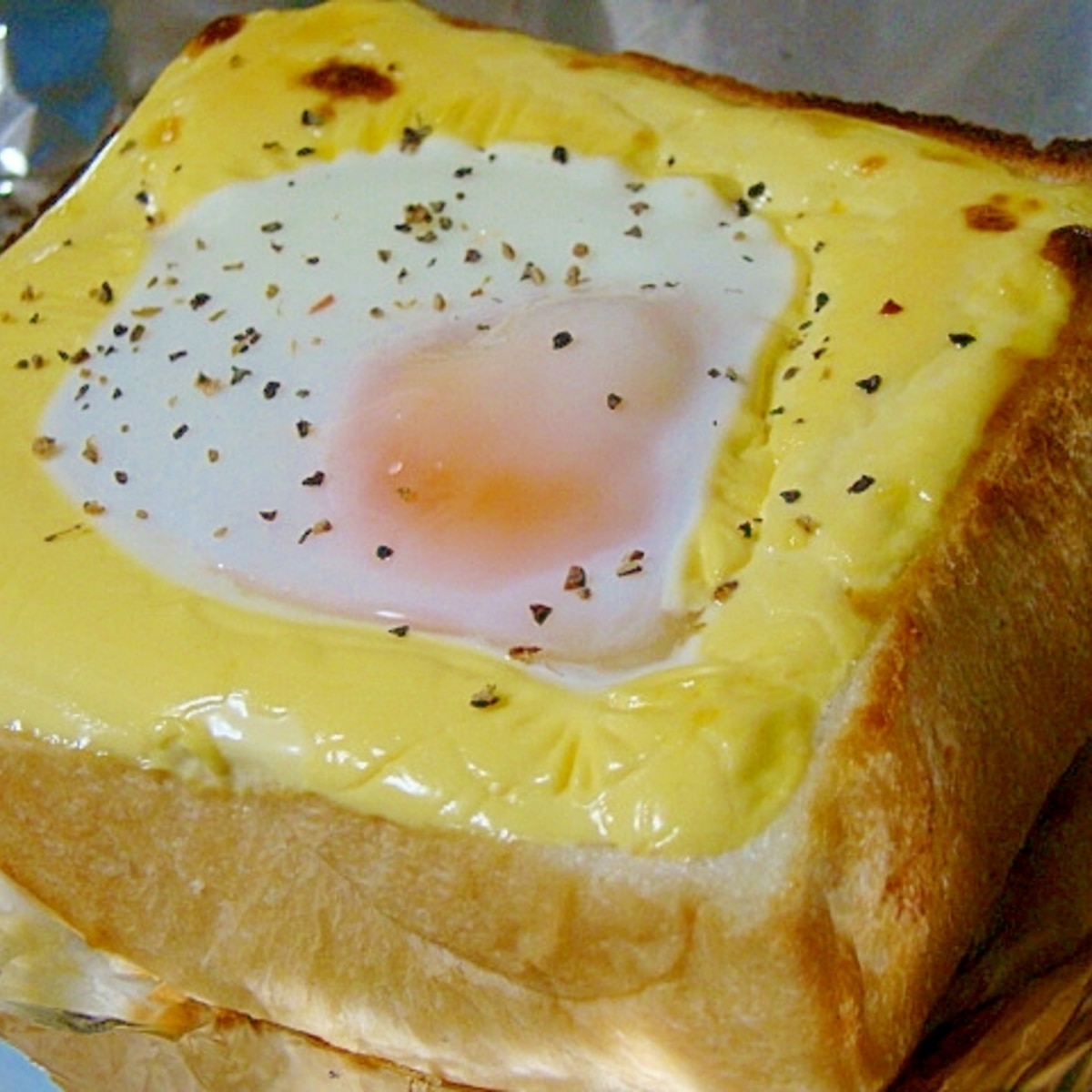 冷凍パンで 目だまヨトースト レシピ 作り方 By Sundisk 楽天レシピ